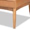 Baxton Studio Riordan Mid-Century Tan Faux Leather and Walnut Brown Finished Wood 2-PC Dining Nook Banquette Set 186-11361-Zoro - alternate 7